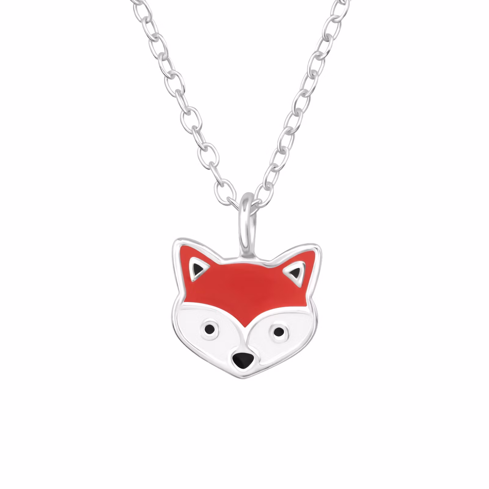 Halsband till pojke Räv - fint barnhalsband i äkta 925 sterling silver