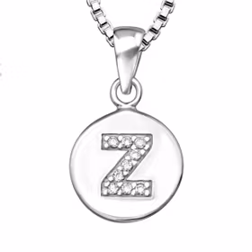 Halsband till pojke med bokstav Z i äkta 925 sterling silver