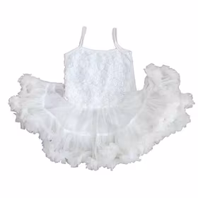 Klänning med Tyllkjol för barn & bebis CREME stl 80-110