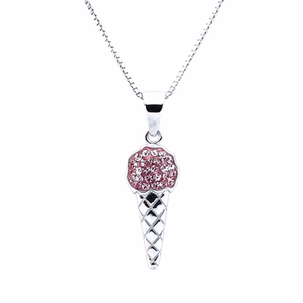 Halsband för barn i silver Glass - Ett barnsmycke från Sweethearts