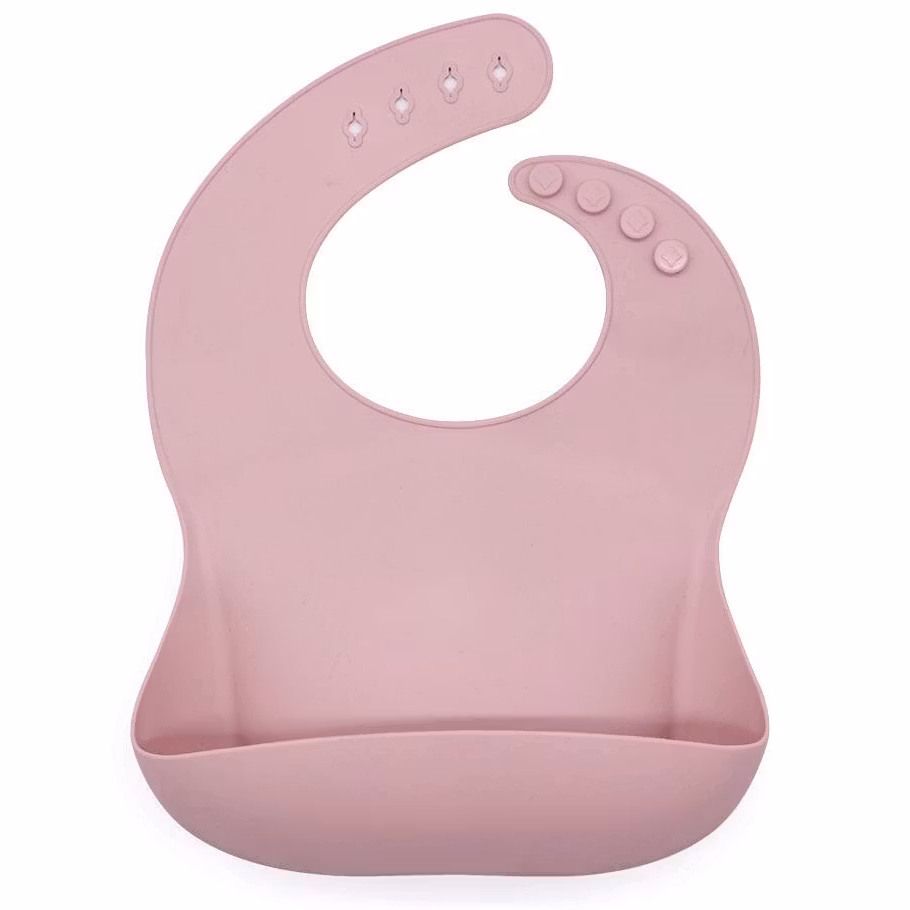 Haklapp till bebis i Silikon, färg Rose