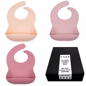 Doppresent till flicka Haklapp Nude, Dusty Rose & Dark Rose