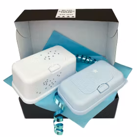 Presentask Funkybox vit & Funkybox ToGo blå