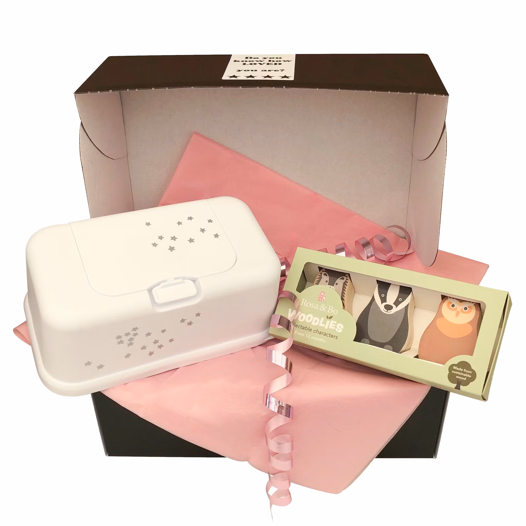 Presentask Funkybox vit & Woodlies Owl