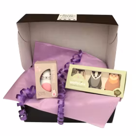 Bebispresent - Skallra Kanin Rosa & Woodlies Uggla