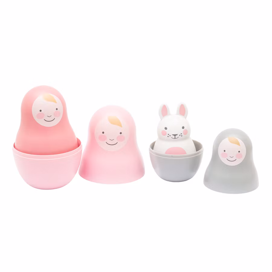 Babyleksak Rosa & Bo Pastellrosa
