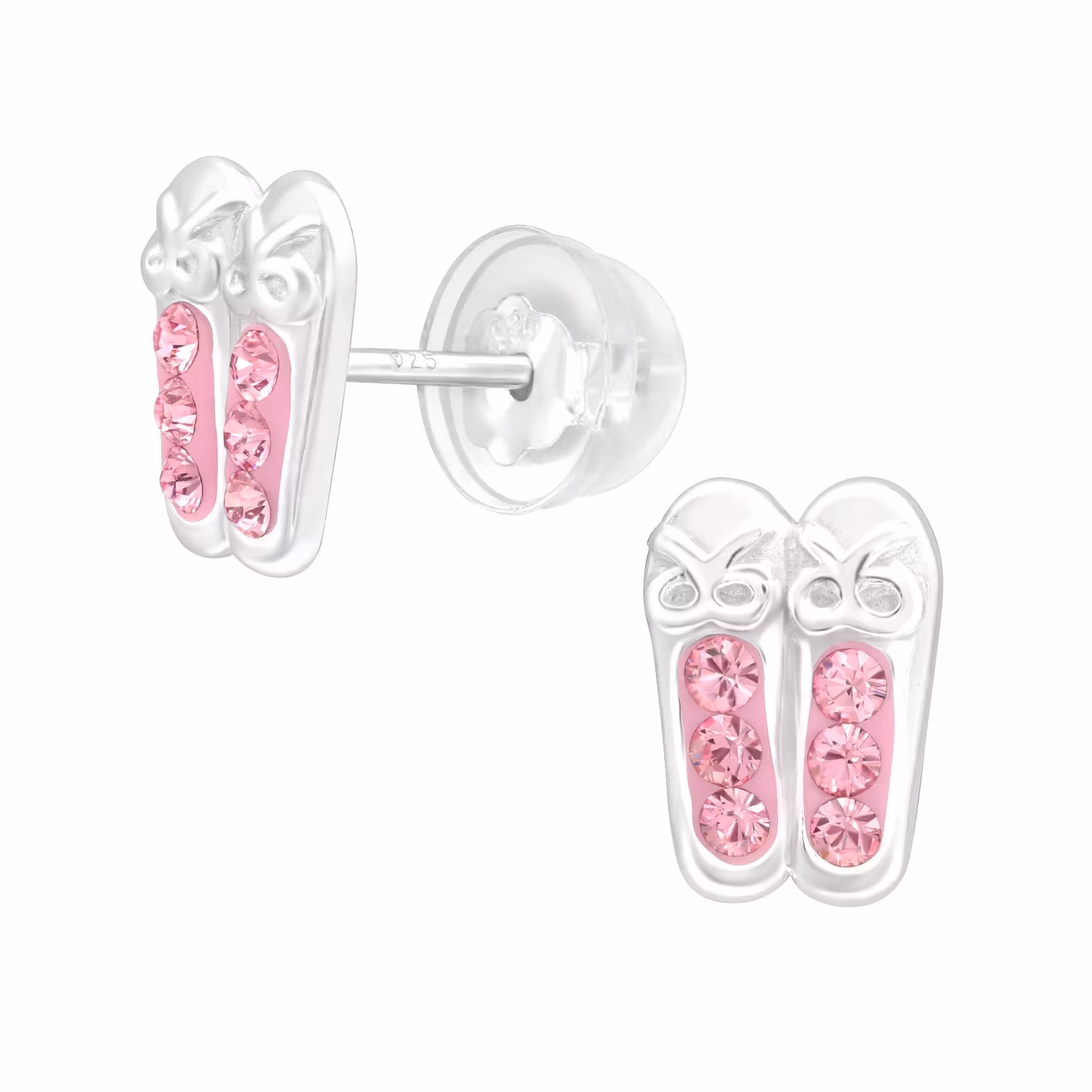 Barnörhängen Ballerinaskor - söta Sweethearts örhängen till barn i äkta 925 sterling silver