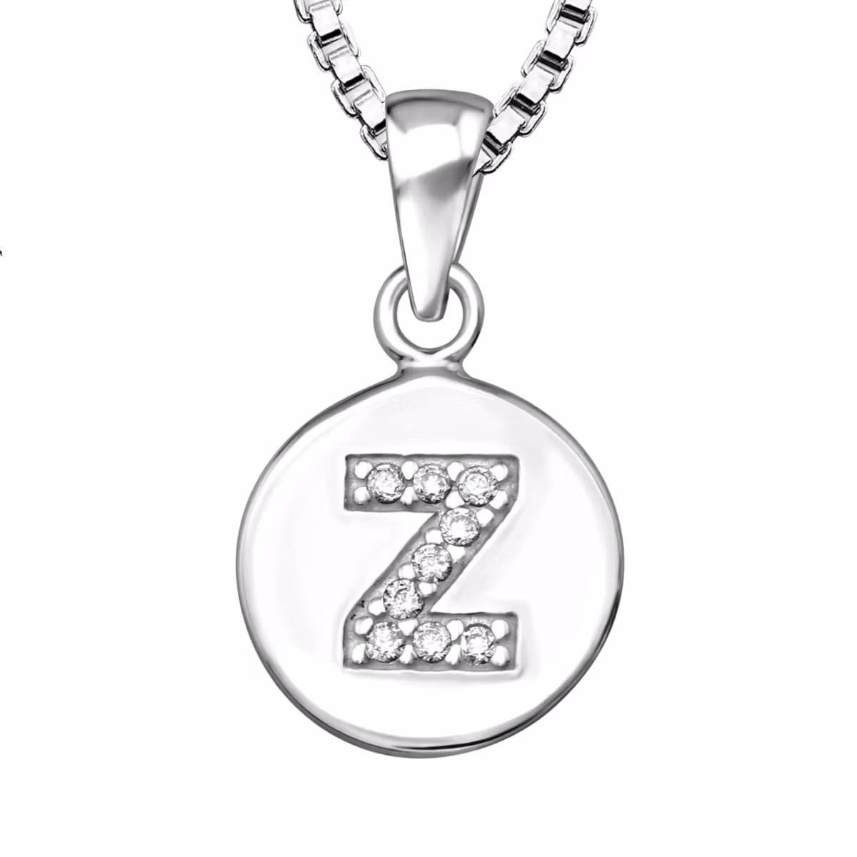 Bokstavshalsband Z - Halsband med bokstav i äkta silver