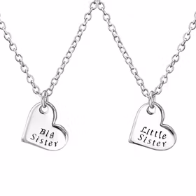 Barnhalsband big sister & little sister - två halsband