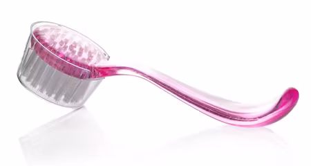 Peelingborste, rosa plast