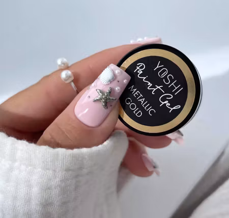 Paint gel UV LED 5 ml – Metallisk guld