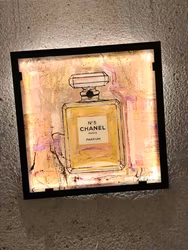 CHANEL NO5 - LEDLIGHT ART /SOLID GLASS