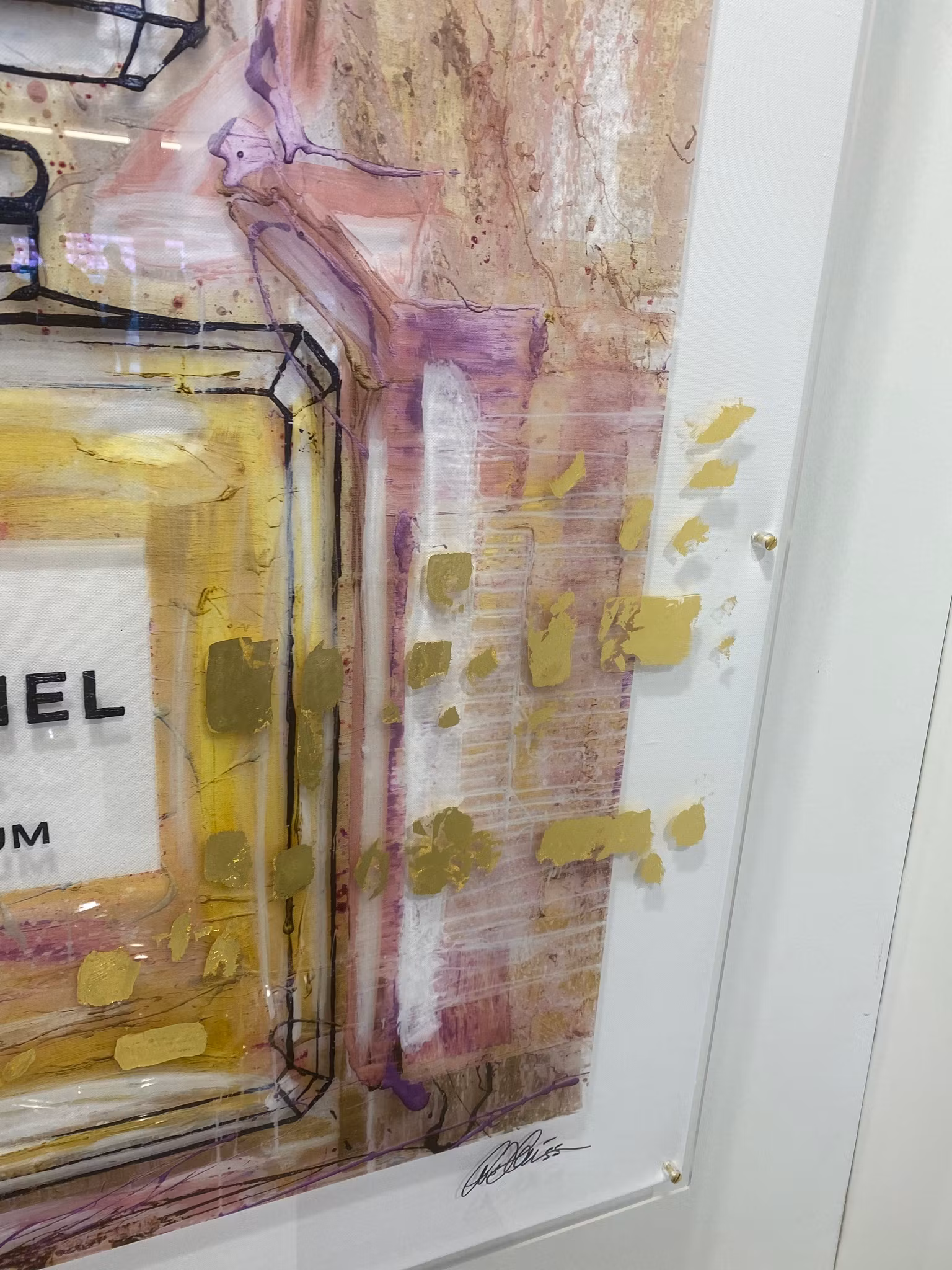 CHANEL NO5 - PLEXIART WITH 24 CARAT OF GOLD
