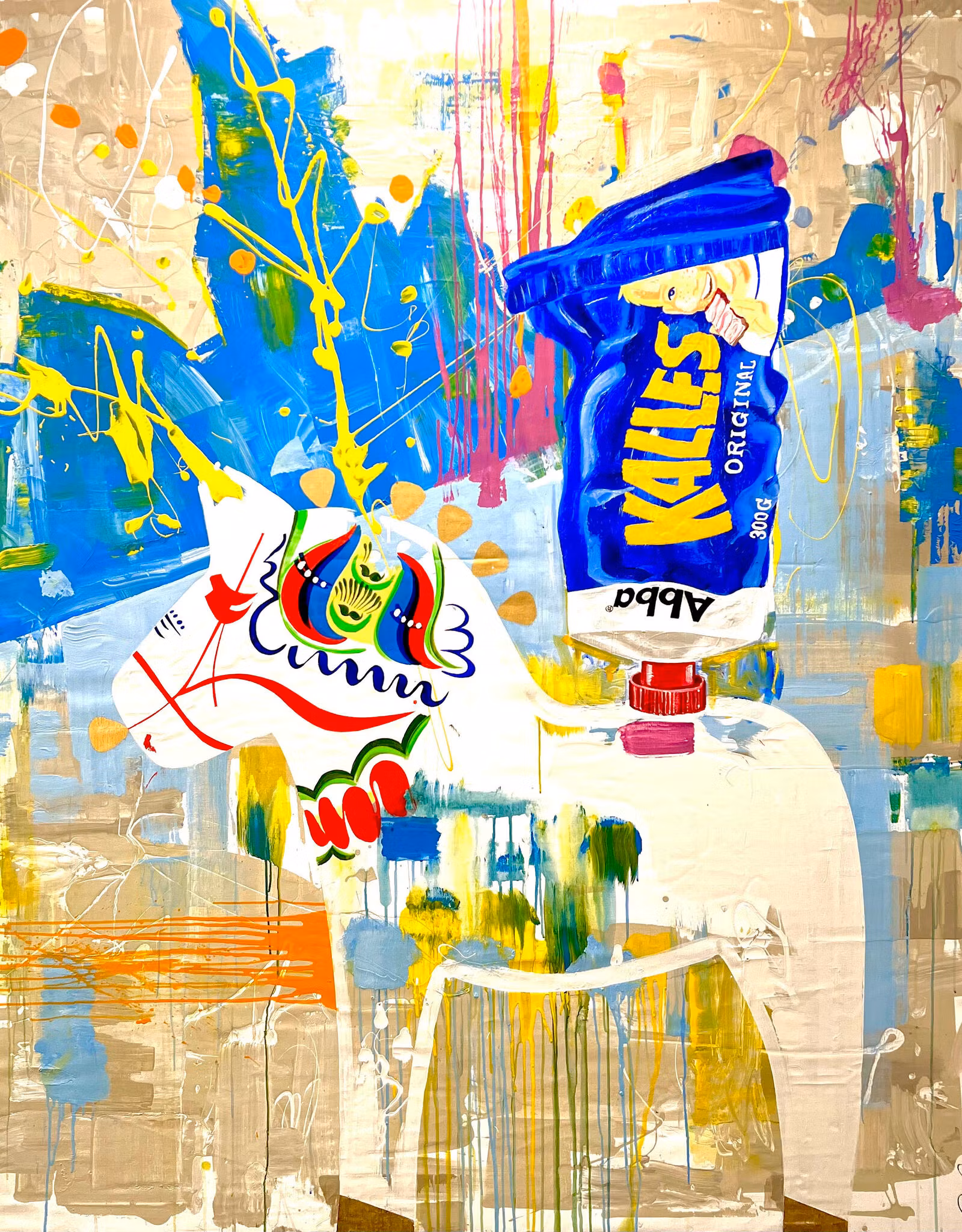 SWEDISH CULTURE  - ORIGINAL PAINTING ON CANVAS