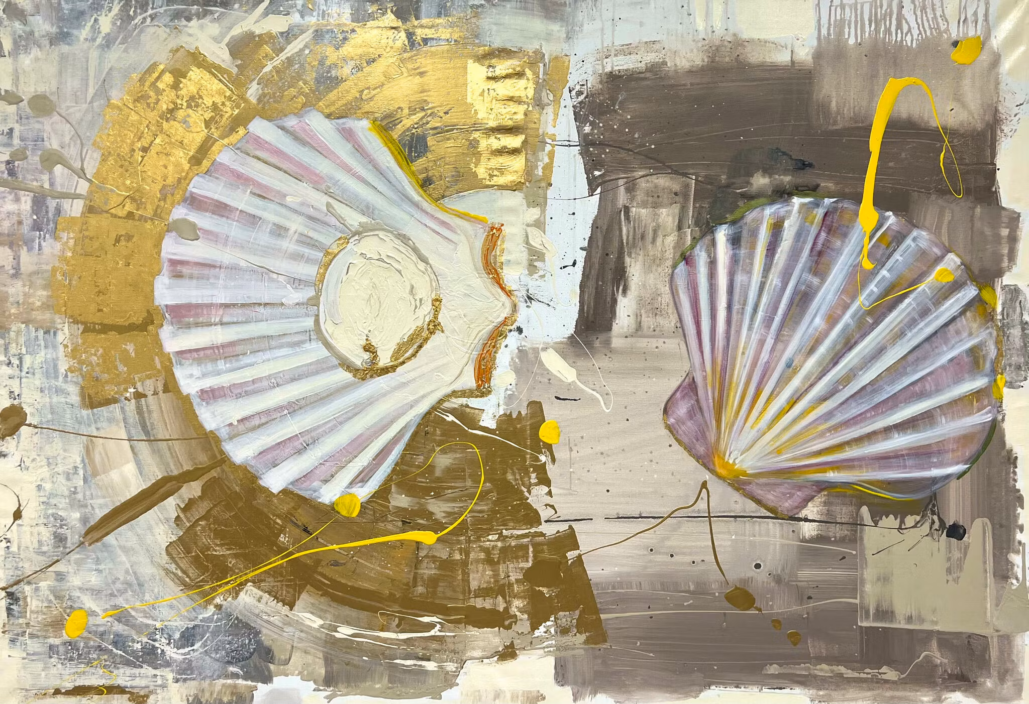SCALLOPS LOVE FROM THE SEA - ORIGINAL PAINTING ON CANVAS