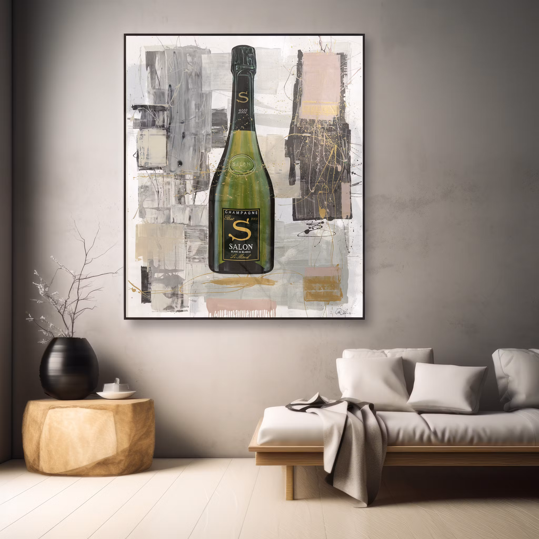 CHAMPAGNE SALON - ORIGINAL PAINTING ON CANVAS