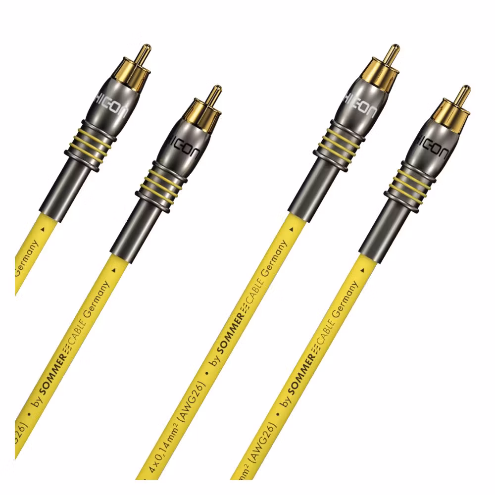 HiCon Nf-phonokabel stereopar 0,75m Epilog QuadCore HighEnd, 4 x 0,14 mm² | RCA / RCA