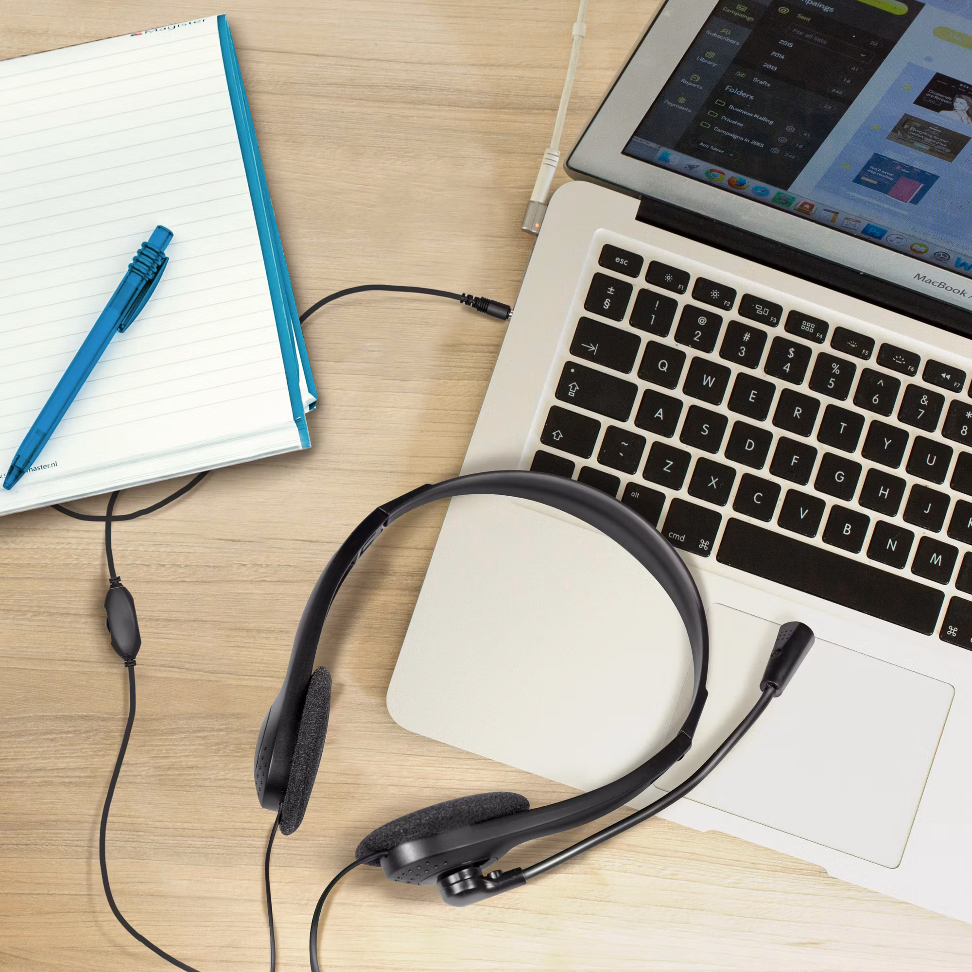 LogiLink HS0055 PC-headset Stereo m mikrofon 1x3,5mm-kontakt