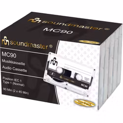 Soundmaster MC905P IEC1 90 minuters kassettband 5-pack