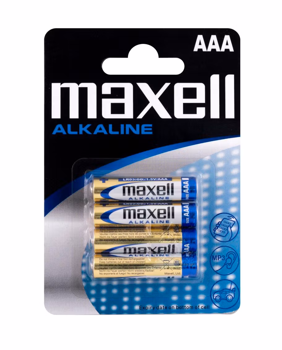 Maxell LR03 Alkaliska AAA-batterier 4-pack