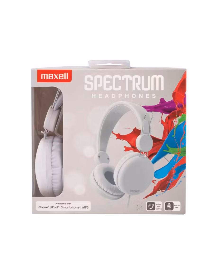 Maxell Spectrum Hörlurar - vit