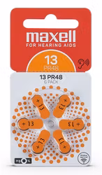Maxell PR48 Hörapparatsbatteri 13/Orange 6-pack