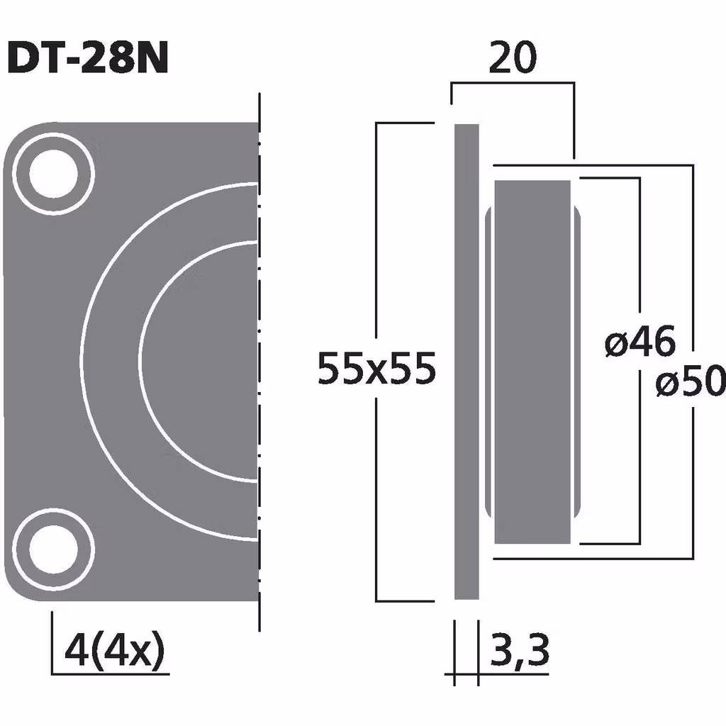 Monacor DT-28N Dome diskant