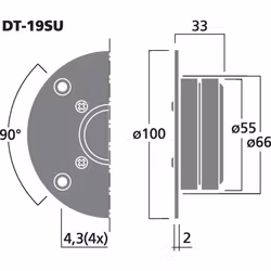 Monacor DT-19SU 3/4'' dome diskant