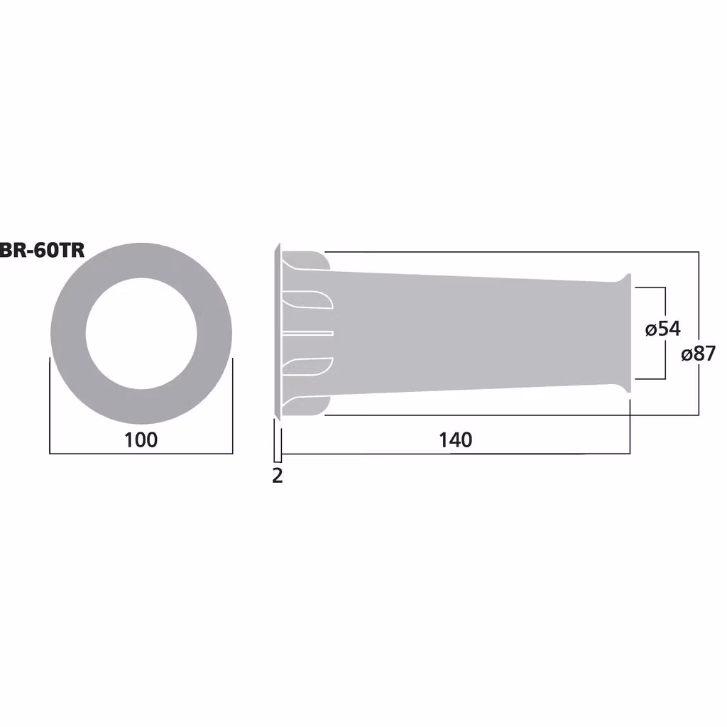Monacor BR-60TR Basreflexrör 54mm