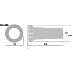 Monacor BR-60TR Basreflexrör 54mm