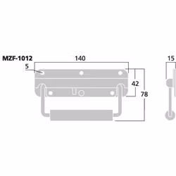 Monacor MZF-1012 Utanpå liggande Handtag