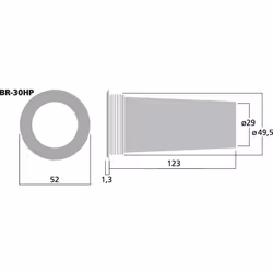 Monacor BR-30HP Basreflexrör 29mm