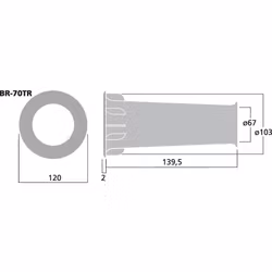 Monacor BR-70TR Basreflexrör 67mm