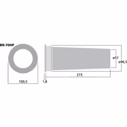 Monacor BR-70HP Basreflexrör 57mm