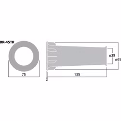 Monacor BR-45TR Basreflexrör 39mm
