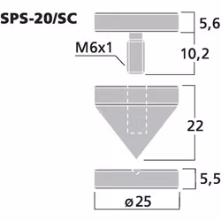 Monacor SPS-20/SC Högtalarspikes (4st/fp)