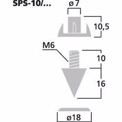 Monacor SPS-10/GO Högtalarspikes (4st/fp)
