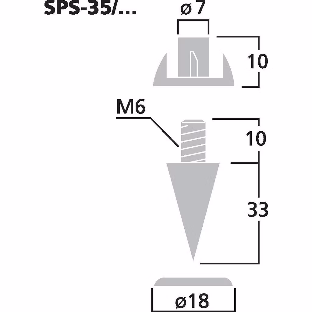 Monacor SPS-35/GO Högtalarspikes (4st/fp)