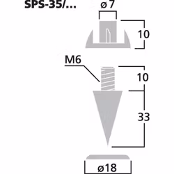 Monacor SPS-35/GO Högtalarspikes (4st/fp)