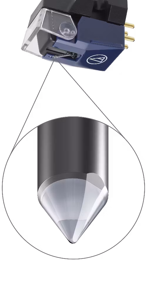 Audio-Technica VM520EB/H, Dubbel rörlig magnet Stereo pickup med elliptisk nål i pickupskal HS10