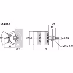 Monacor LP-200-8 L-pad stereo, 15W