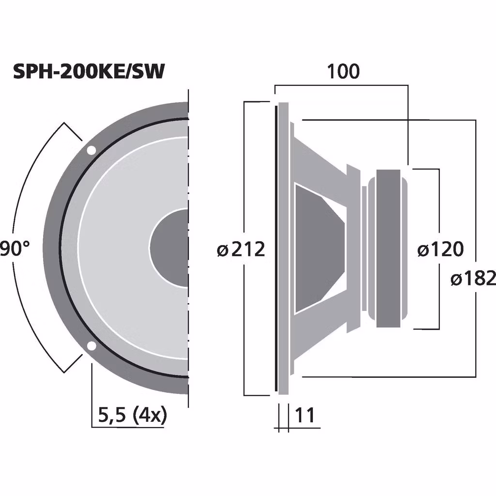 Monacor SPH-200KE/SW Baselement