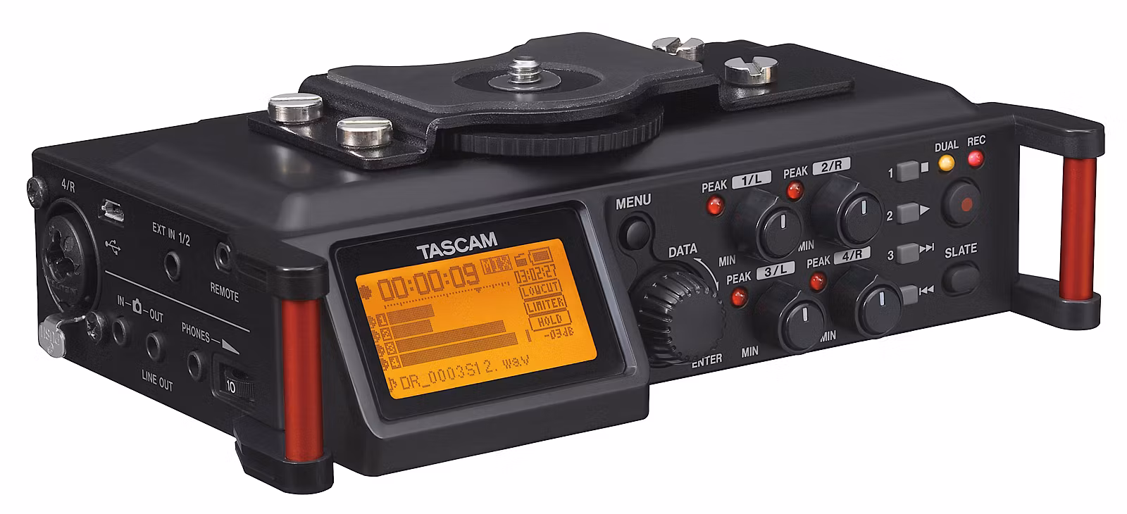 Tascam DR-70D 4-channel audio recorder for DSLR cameras