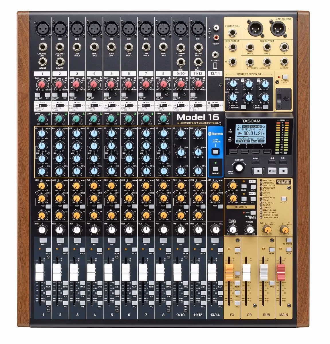 Tascam Model 16 14-Ch Analogue Mixer with 16-Track Digital Recorder