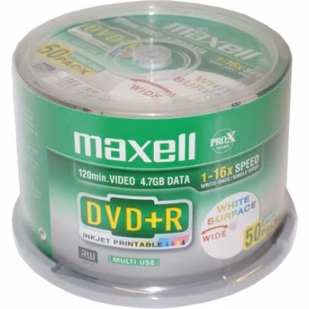 Maxell DVD+R 4,7GB InkJet Printable  50st