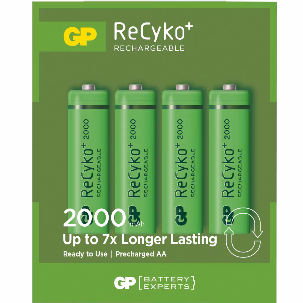 GP Laddningsbara AA Batt 2000 4-p
