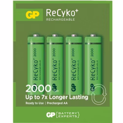 GP Laddningsbara AA Batt 2000 4-p
