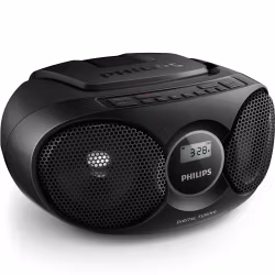 Philips AZ215B/12 Boombox CD/FM-radio Svart
