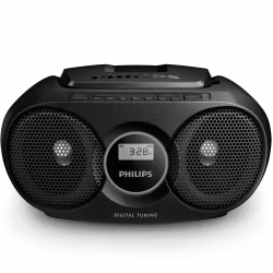 Philips AZ215B/12 Boombox CD/FM-radio Svart