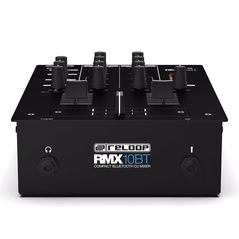 Reloop RMX-10 BT, 2-kanalig kompakt DJ-mixer med blåtand